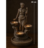 Antik Roma Heykel Tasarım Mumluk & Mum Taş Döküm kırılmaz Polimer Kaplama 20 CM