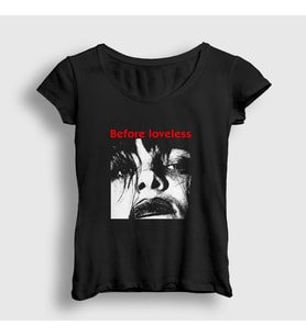 Presmono Kadın Siyah Before Loveless My Bloody Valentine T-Shirt 463517tt