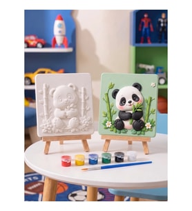 15x15 Panda Taş Boyama Seti – Çocuk ve Yetişkin Hobi Kiti