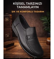 Rok Hakiki Deri Ayakkabı (Ekru-Siyah)