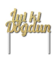 Pasta süsü evadan simli iyiki doğdun altın p1-