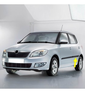 Skoda Fabia 2011-2014 Sol Arka Kapı Çıtası Düz 5J6853753