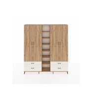 Arges Dolap 12 Raflı 4 Çekmeceli 2 Askılı 220x30x243 Çam-Çam/Aytaşı