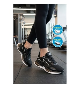 Hammer Jack Amelıe 101 25087-G Beyaz-Siyah Fileli Hafif Unisex Spor Ayakkabı