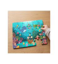 Denizaltı Canlıları Tasarımlı 24 Parça Ahşap Çocuk Puzzle
