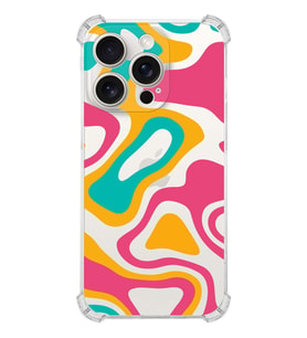 PrintiFy Apple iPhone 15 Pro Max (Kamera Korumalı) Uyumlu Köşe Korumalı Renkli Desen Kılıf