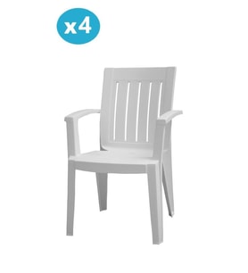 Omnipazar MT-GF175 Cometa Plastik Bahçe Balkon Sandalye 4'lü Set
