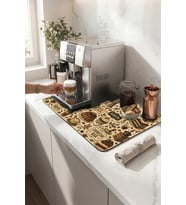 Valerine Life Kahve Espresso Makinesi Matı 35x45cm Çaycı Pad Su Geçirmez Cake & Coffee