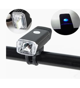 Şarj Edilebilir Bisiklet Işığı Fener USB 4 Modlu 180 Lümen Led Işıklı Şarjlı Bisiklet Ön Işığı Farı Lambası