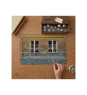 Nostaljik Ev - Penceredeki Çiçekler Tasarımı 240 parça Ahşap Puzzle Ahşap Kutuda MP01202