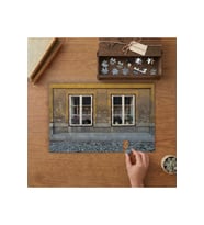 Nostaljik Ev - Penceredeki Çiçekler Tasarımı 240 parça Ahşap Puzzle Ahşap Kutuda MP01202