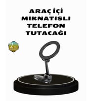 360° Dönebilen Katlanır Manyetik Araç Telefon Tutucu – MagSafe Uyumlu, Kompakt ve Şık Tasarım