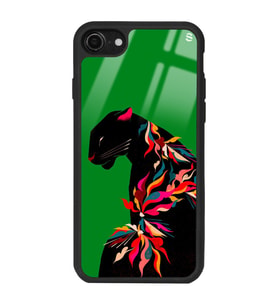 iPhone 8 Renkli Leopar Tasarımlı Glossy Telefon Kılıfı