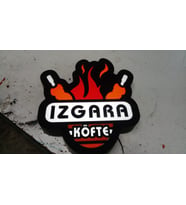 Izgara Köfte Yazılı Tabela 3D Led Neon Etkili Işıklı Tabela 30X45 CM Tek Taraflı