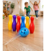 Northcity Eğlenceli Çocuk Bowling Seti - Renkli Top ve 6 Kuka ile Koordinasyon Geliştirici Eğitici Oyun
