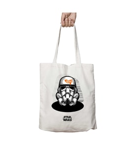 Star Wars Storm Trooper Vader Sucks iki Tarafı Kalıcı Baskılı Yıkanabilir Okul Plaj Omuz Bez Çantası