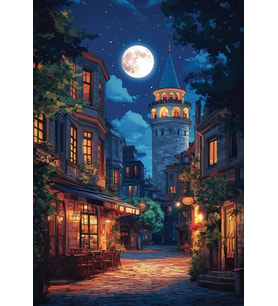 Anatolian 500 Parça Dolunayda Galata Puzzle