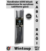 #Cırt Dayanıklı Metal 4.6 X 250 Mm Sağlam Endüstriyel Paslanmaz Çelik Kablo Bağı 25'li Cırt Kelepçe