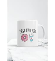 Donut Kahve Best Friends Kupa Kupa (Beyaz)