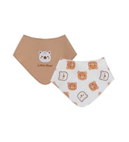 Civil Baby Ayıcık Empirme 2 Kat 2'li Mama Önlüğü - Kahverengi