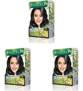 Sea Color Amonyaksız, Vegan, Doğal, Besleyici Kalıcı Saç Boyası%100 Beyaz Kapama (1 Paket 2 X 50 Ml