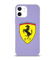 Apple iPhone 12 Mini  Lansman Kılıf Ferrari Tasarımlı Altı Kapalı İçi Kadife Kaplı  Kapak (Şeffaf)