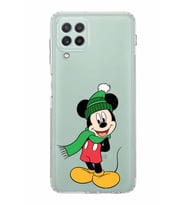 Samsung Galaxy A22  Kamera Korumalı  Kapak Mickey Mouse Tasarımlı  Şeffaf Kılıf