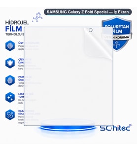 SChitec SAMSUNG Galaxy Z Fold Special Uyumlu İç Ekran Nano Şeffaf Hidrojel Koruyucu