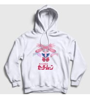 Presmono Unisex Beyaz Serena Usagi V2 Sailor Moon Ay Savaşçısı Kapüşonlu Sweatshirt 487603tt