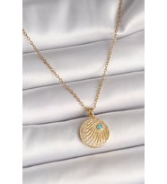 316L Çelik Gold Renk Zincir Zirkon Taş İşlemeli Mavi Taş Detaylı Madalyon Mode - SSSSSS1236-5