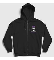 Presmono Unisex Siyah Prison Mike Michael Scott The Office Fermuarlı Kapüşonlu Sweatshirt 345971tt
