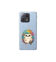 Xiaomi Mi 13 Pro ile Uyumlu Splash Kirpi Tasarımlı Şeffaf Silikon Kılıf
