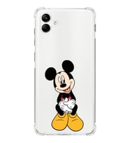 Samsung Galaxy A04  Köşe Korumalı Antişok Kapak Mickey Mouse Tasarımlı Şeffaf  Kılıf