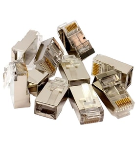 POWERMASTER PM-4426 METAL RJ45 CAT6 METAL UÇ 8P/8C SHIELD (100LÜ PAKET FİYATI)