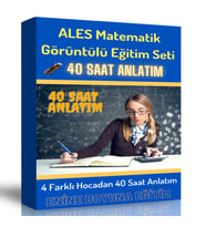 ALES Matematik Görüntülü Eğitim Seti (40 Saat Anlatım)