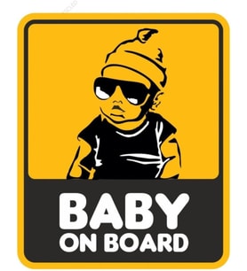 Baby On Board Arabada Bebek Var Sticker 14CM