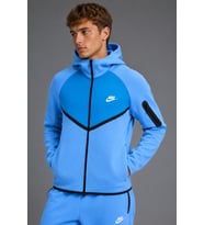 Nike Tech Fleece Mix Wr Full Zip Hoodie Kapüşonlu Unisex Sweatshirt Mavi