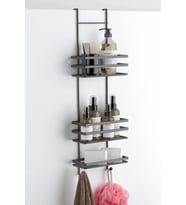 Geseus Üç Katlı Asmalı Banyo Duş Rafı Siıyah LM580