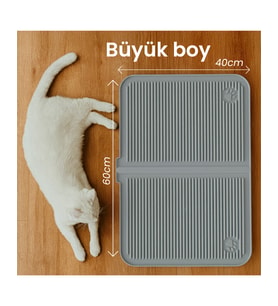 Silikon Kedi Kumu ve Mama Kabı Altlığı 40x60 cm (Karışık Renk)