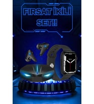 Yeni Nesil Akıllı Saat Kablosuz Kulaklık Kampanyası İkili Set Bluetooth Bağlantılı