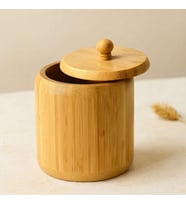 Ahşap Bambu Kapaklı Şekerlik Ø11.3 cm