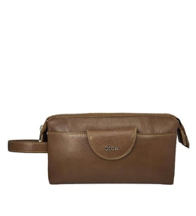 Diga Hakiki Deri 3006 Dopp Kit El Çantası Taba (DENIM)