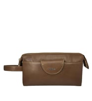 Diga Hakiki Deri 3006 Dopp Kit El Çantası Taba (DENIM)