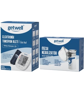 Getwell (Avantaj Pk 3) Konuşan Üst Koldan Tansiyon Aleti - Ölçme Cihazı / Mesh Nebulizatör Şarjlı