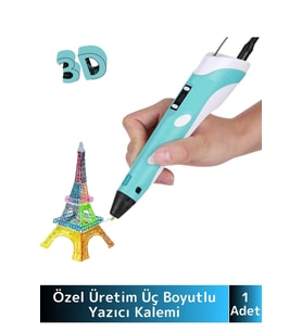 Özel Üretim Çevre Dostu Bükülebilir ABS Plastik 3D Renkli Üç Boyutlu Çocuk Çizim Yazıcı Kalemi