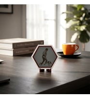Minimalist Atatürk Silüeti Dekoratif Obje, Sevdiklerinize Özel Şık Hediye Alternatifi 10x10 cm, Kül Gri