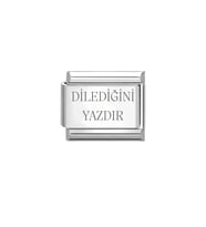 Kişiselleştirilebilir Dilediğini Yazdır Çelik Italyan Charm Bileklik Ek Linki