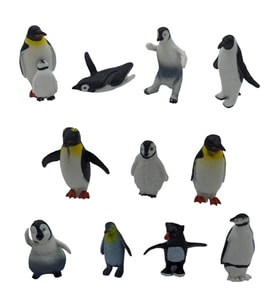 Sevimli Penguenler Ailesi 12'li Mini Boy Oyuncak Penguenler
