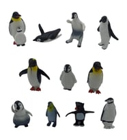 Sevimli Penguenler Ailesi 12'li Mini Boy Oyuncak Penguenler