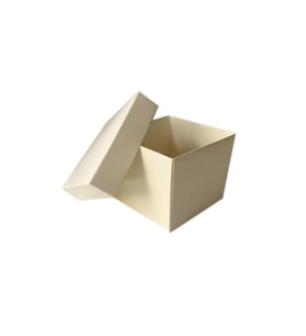 Komple Karton Kutu Düz Renk 8x8x6.5 CM (25 Adet)  Krem